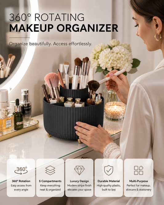 360° Rotating Makeup Organizer