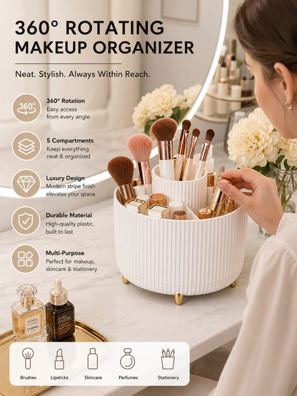 360° Rotating Makeup Organizer