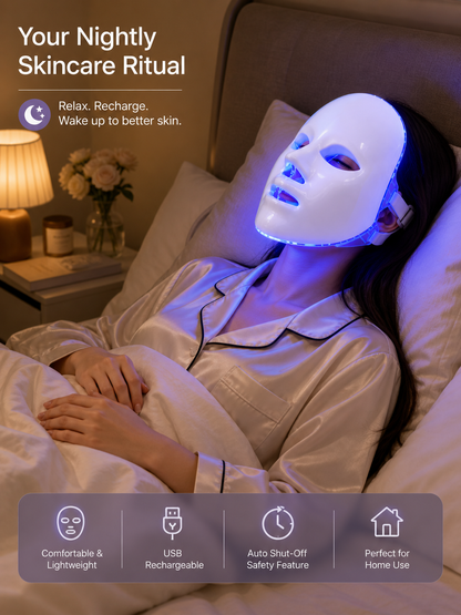 7-Color Rechargeable Facial Mask Device.