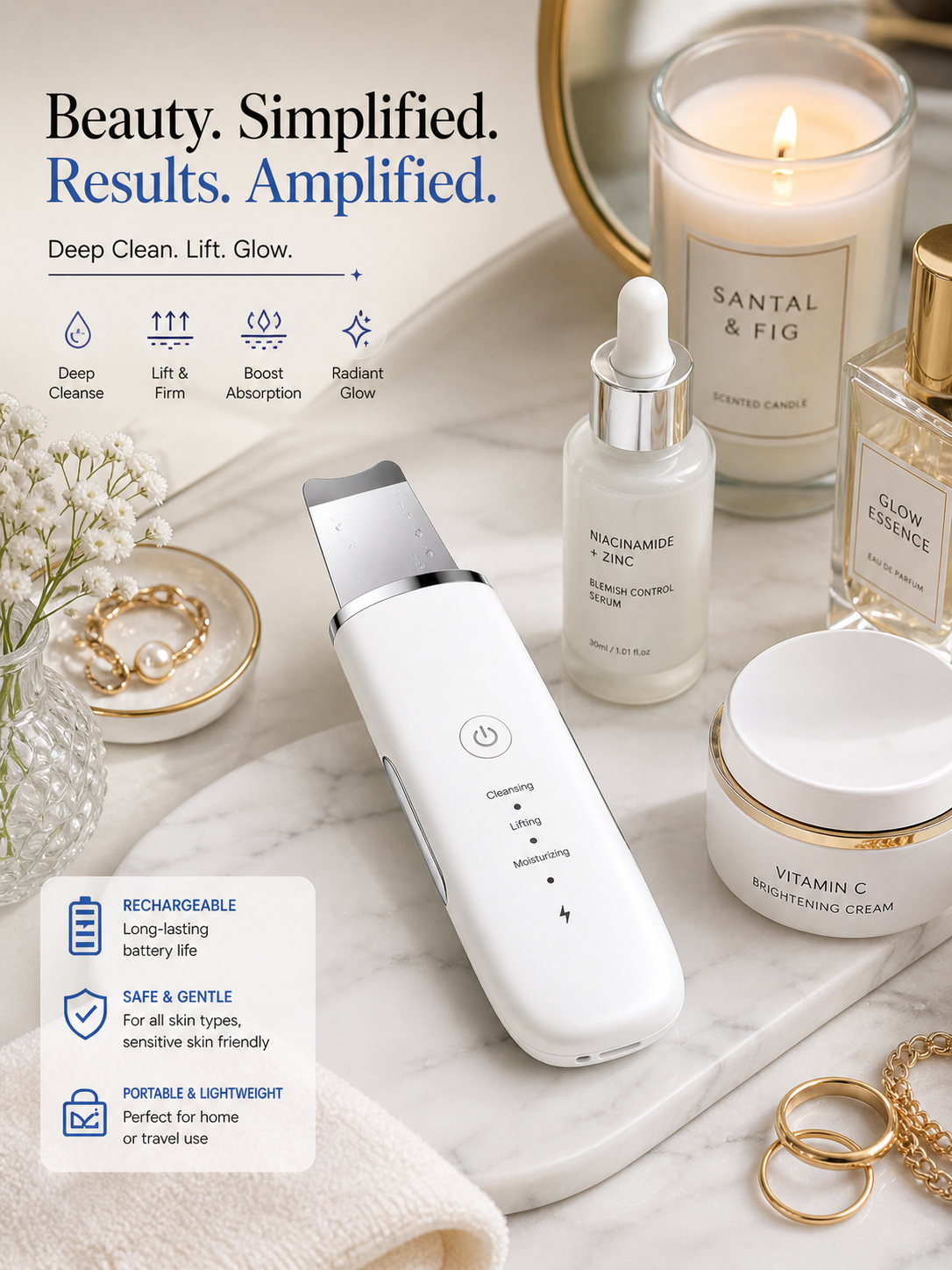 Rechargeable Electric Facial Beauty Spatula